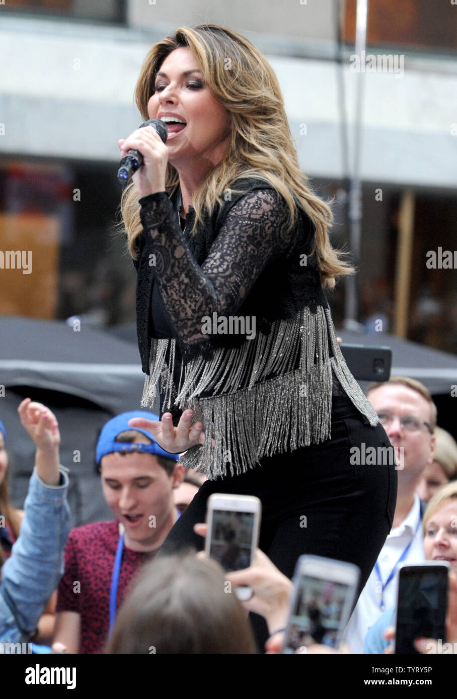 Shania Twain performs on the NBC Today Show at Rockefeller Center in New York City on June 16, 2017.   Photo by Dennis Van Tine/UPI Stock Photo
