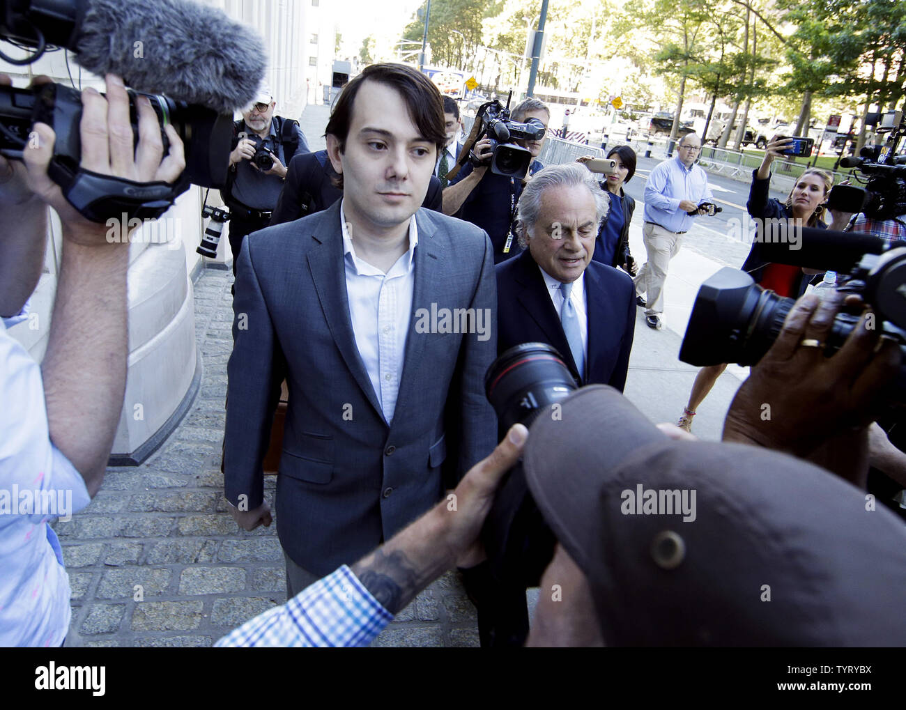 Former Turing Pharmaceuticals CEO Martin Shkreli arrives at the United