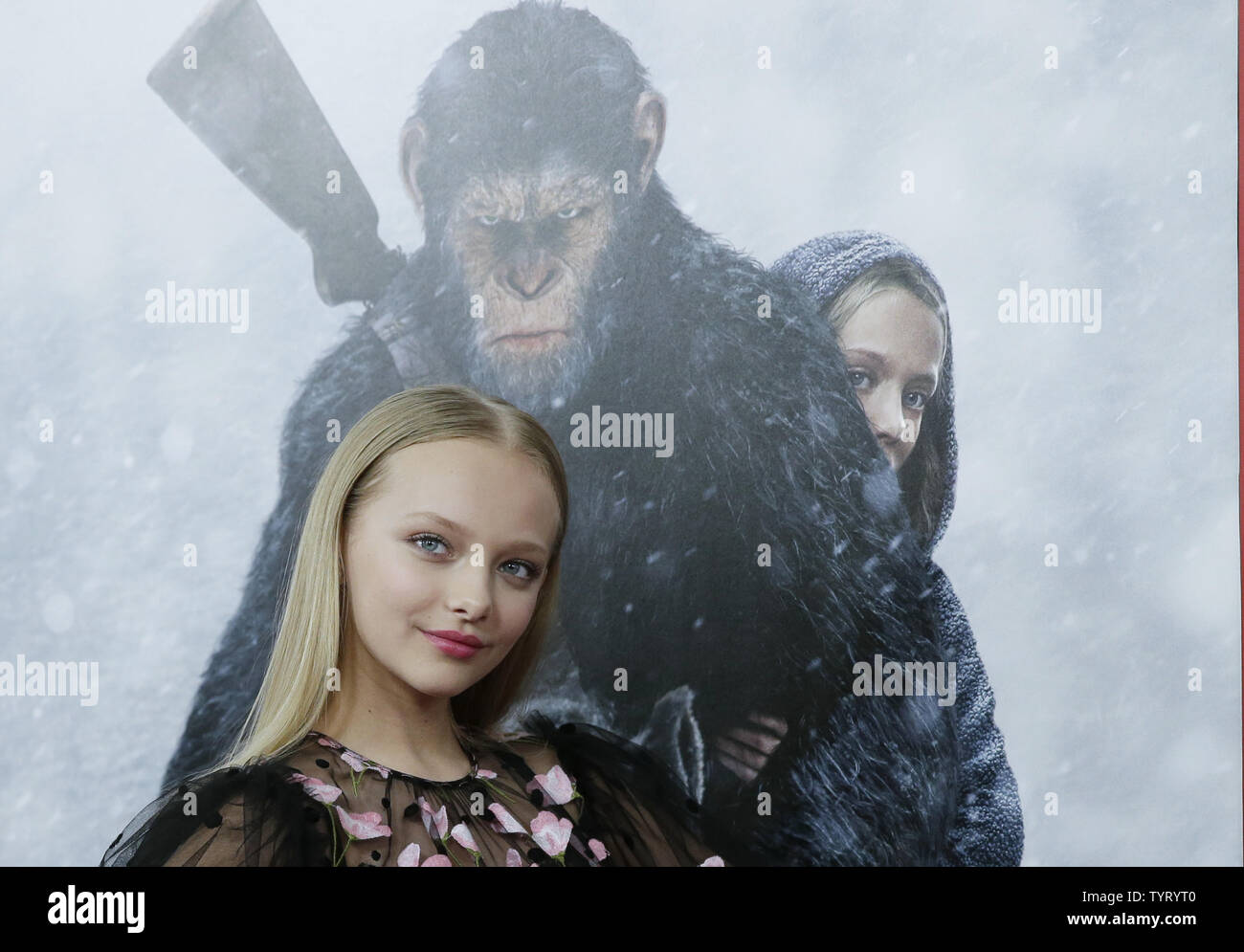 Amiah Miller arrives on the red carpet at 'War for the Planet Of The