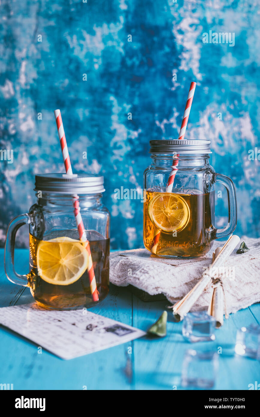 Drinks, iced drinks, lemon, iced black tea Stock Photo Alamy