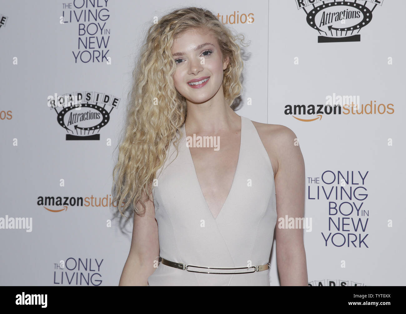 Elena Kampouris arrives on the red carpet at 'The Only Living Boy In New York' New York Premiere at The Museum of Modern Art on August 7, 2017 in New York City.      Photo by John Angelillo/UPI Stock Photo