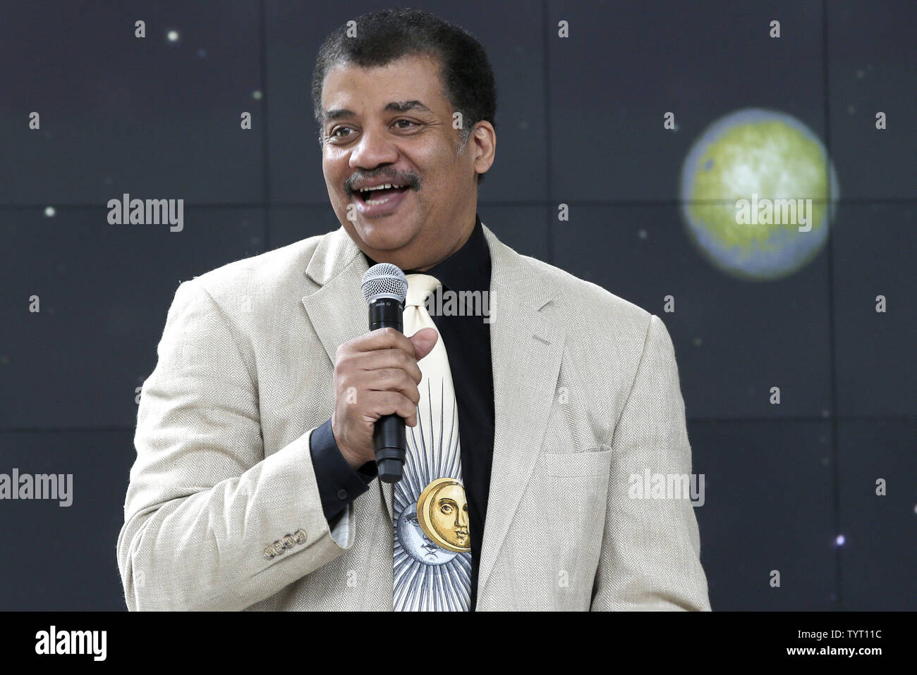 Astrophysicist Neil deGrasse Tyson leads a panel discussion about Solar