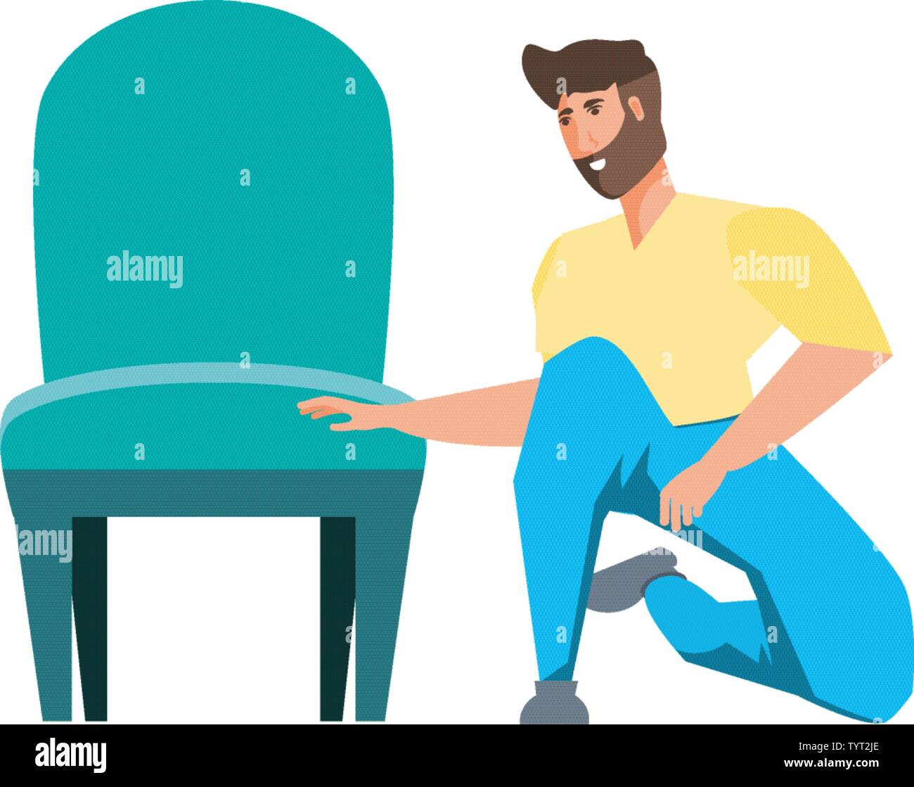Man Sit Chair Cut Out Stock Images & Pictures - Alamy