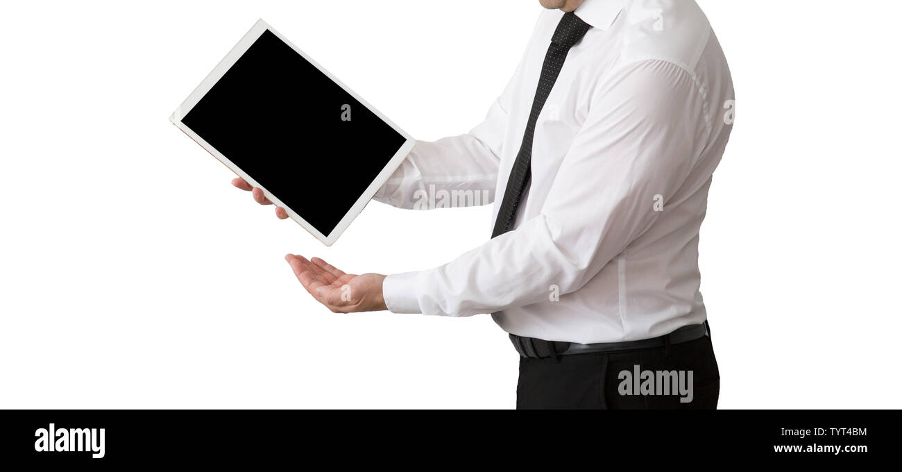 Buisnessman with Tablet Stock Photo