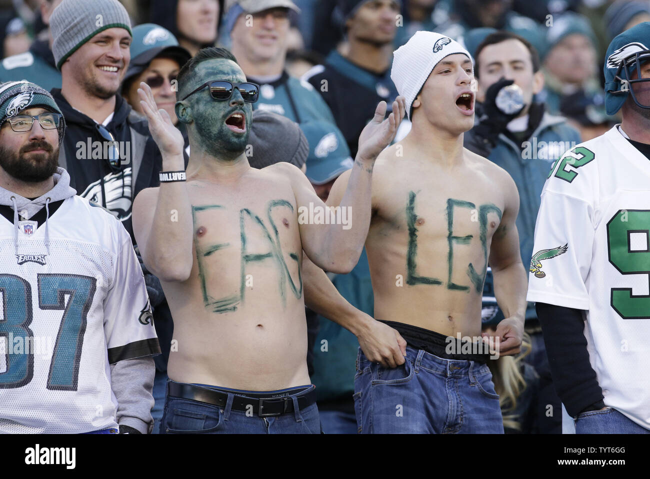 Philadelphia Eagles Fans Stands Editorial Stock Photo - Stock Image