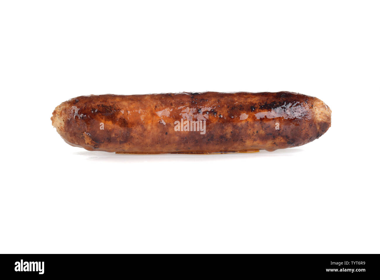 cooked chorizo sausage on white Stock Photo Alamy