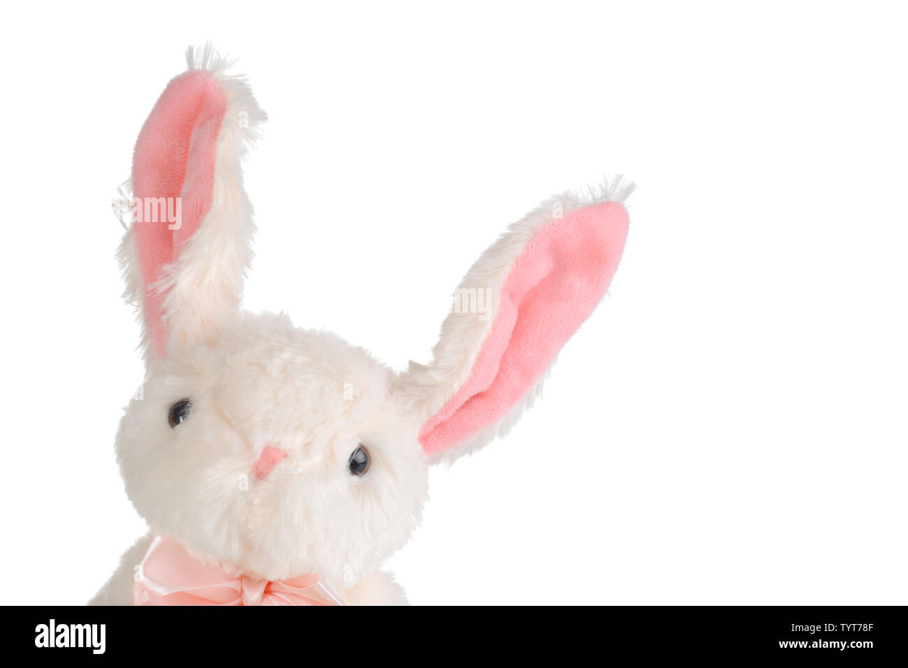 White Soft Furry Bow and Ears Bunny Rabbit Pouch