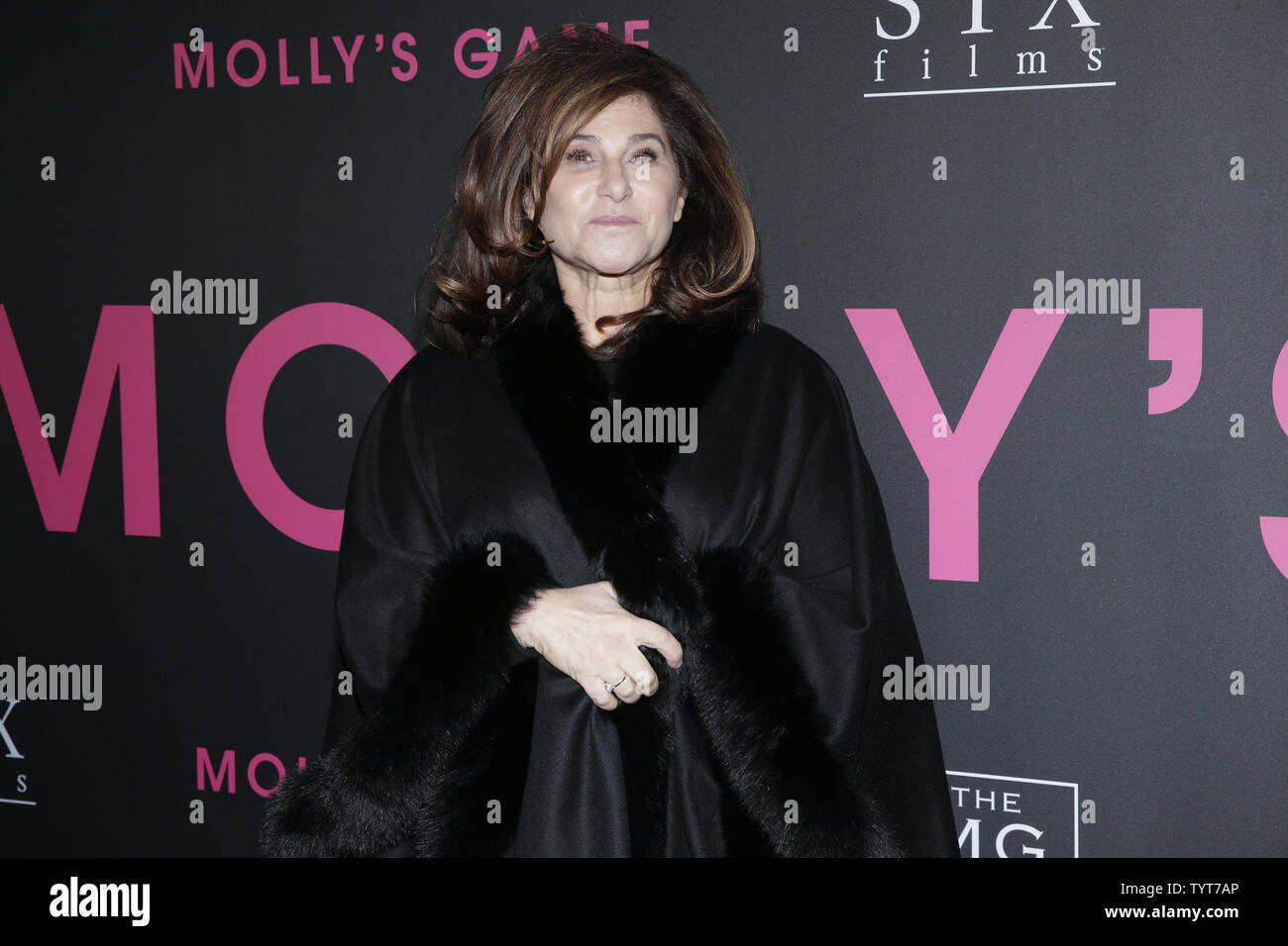Amy Pascal arrives on the red carpet at the ‘Molly’s Game’ New York