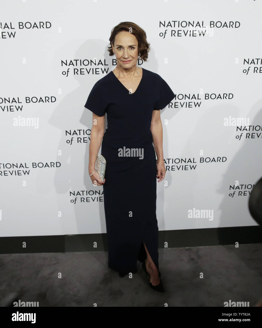 Laurie Metcalf arrives on the red carpet at the National Board of Review Annual Awards Gala at Cipriani 42nd Street in New York City on January 9, 2018. The National Board of Review's awards celebrate excellence in filmmaking with categories that include Best Picture, Best Director, Best Actor and Actress, Best Original and Adapted Screenplay, Breakthrough Performance, and Directorial Debut, as well as signature honors such as the Freedom of Expression.        Photo by John Angelillo/UPI Stock Photo