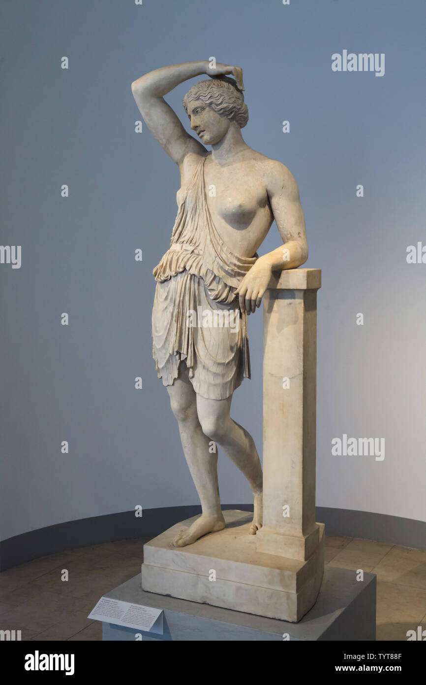 Polyclitus Work Wounded Amazon by Polykleitos. Roman marble copy after a Greek original ...