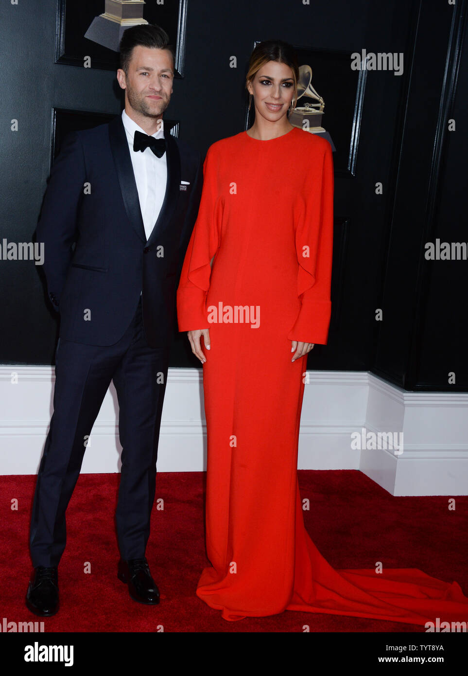 Recording artist Ben Fielding and Brooke Fraser of musical group Hillsong Worship arrive on the red carpet at the 60th Annual Grammy Awards ceremony at Madison Square Garden in New York City on January 28, 2018. The CBS network will broadcast the show live from Madison Square Garden in New York City. It will be the first time since 2003 that the ceremony will not be held in Los Angeles.       Photo by Dennis Van Tine/UPI Stock Photo