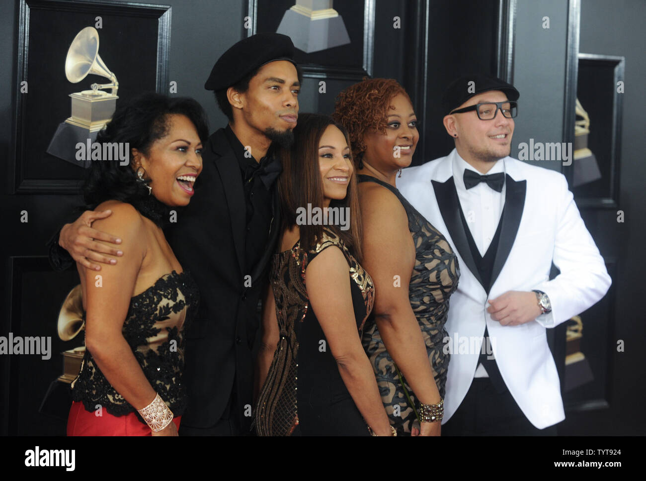 The James Brown family arrive on the red carpet at the 60th Annual Grammy Awards ceremony at Madison Square Garden in New York City on January 28, 2018. The CBS network will broadcast the show live from Madison Square Garden in New York City. It will be the first time since 2003 that the ceremony will not be held in Los Angeles.       Photo by Dennis Van Tine/UPI Stock Photo