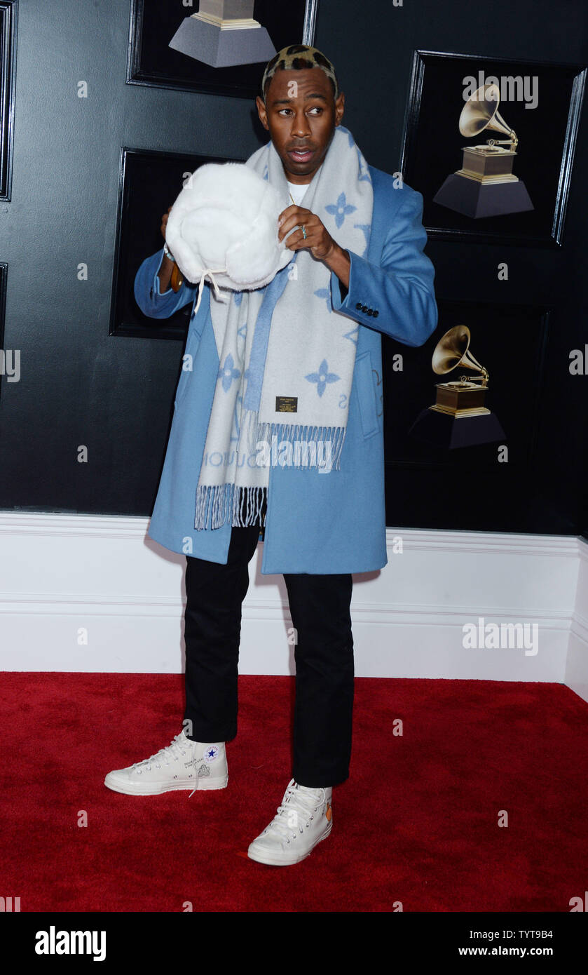 Tyler, The Creator arrives on the red carpet at the 60th Annual