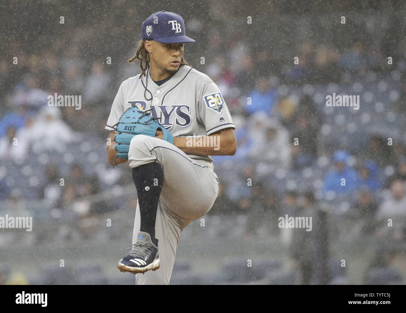 Tampa Bay Rays Chris Archer throws a pitch in the second inning against ...