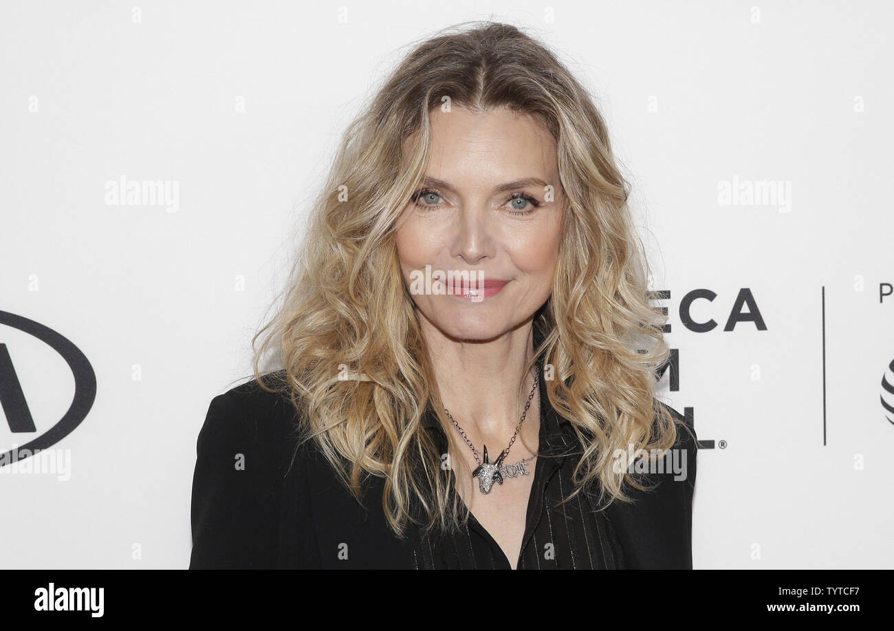 Michelle Pfeiffer arrives on the red carpet at the 'Scarface' 35th Anniversary Cast Reunion as part of the 2018 Tribeca Film Festival at Beacon Theatre on April 19, 2018 in New York City.     Photo by John Angelillo/UPI Stock Photo