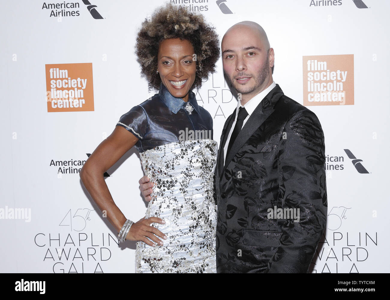 Karine Plantadit and Leonid Gurevich arrive on the red carpet at the