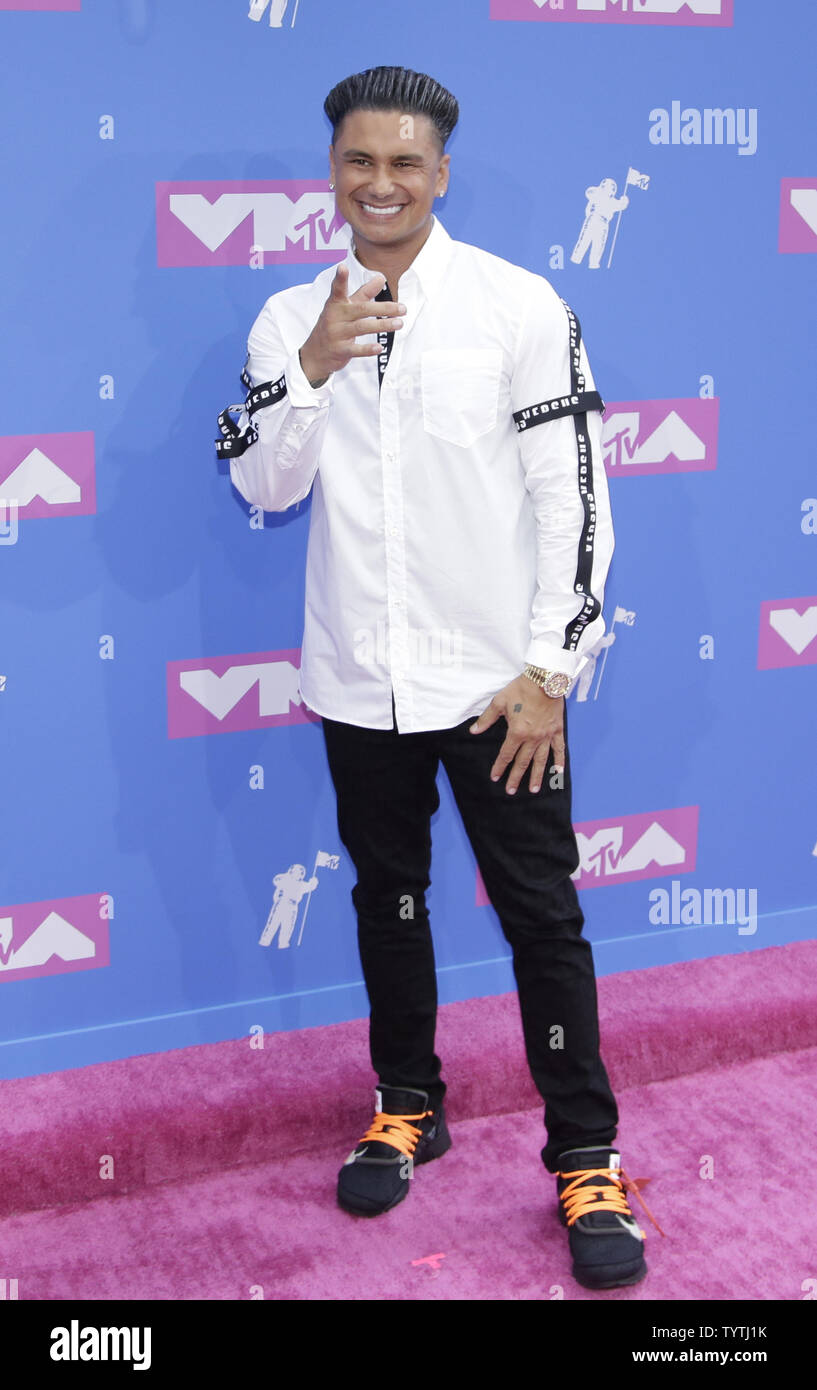 Pauly D arrives on the red carpet at the 35th annual MTV Video Music Awards at Radio City Music Hall in New York City on August 20, 2018.    Photo by Serena Xu-Ning/UPI Stock Photo