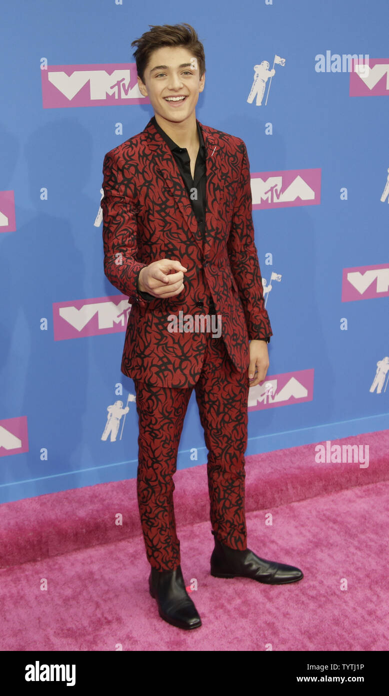 Asher Angel arrives on the red carpet at the 35th annual MTV Video Music Awards at Radio City Music Hall in New York City on August 20, 2018.    Photo by Serena Xu-Ning/UPI Stock Photo