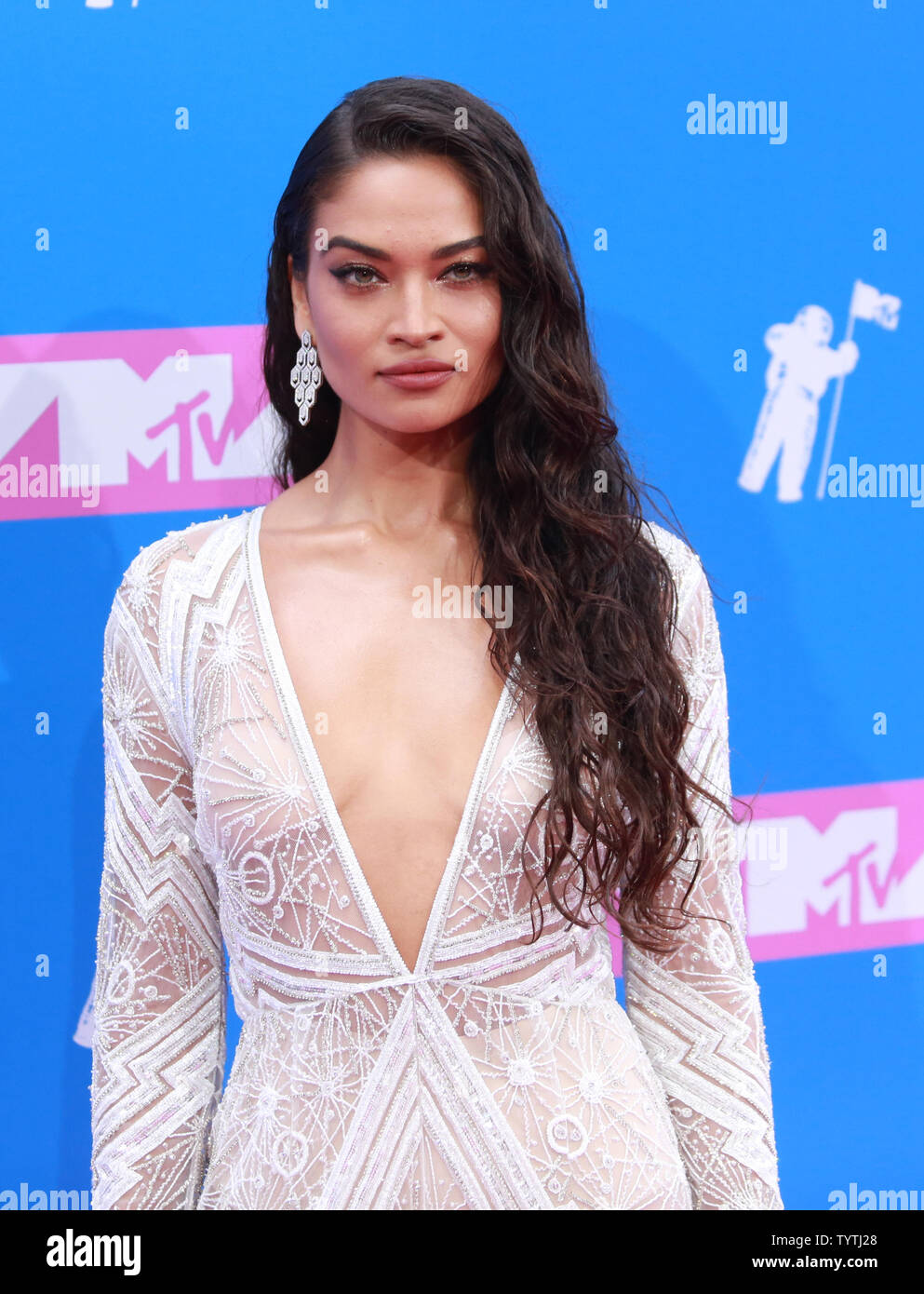 Shanina Shaik arrives on the red carpet at the 35th annual MTV Video Music Awards at Radio City Music Hall in New York City on August 20, 2018.    Photo by Serena Xu-Ning/UPI Stock Photo