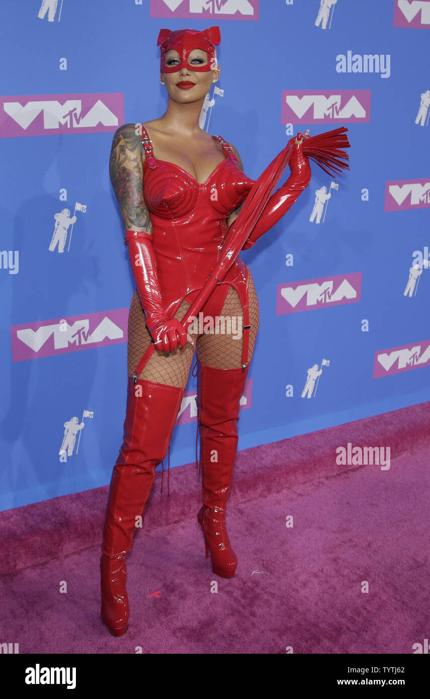 Amber Rose arrives on the red carpet at the 35th annual MTV Video Music Awards at Radio City Music Hall in New York City on August 20, 2018.    Photo by Serena Xu-Ning/UPI Stock Photo