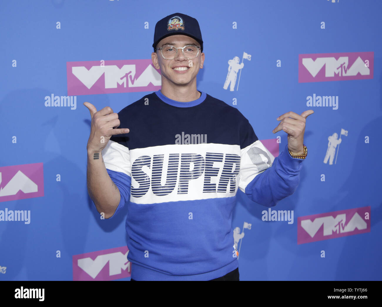 Logic arrives on the red carpet at the 35th annual MTV Video Music Awards at Radio City Music Hall in New York City on August 20, 2018.    Photo by Serena Xu-Ning/UPI Stock Photo