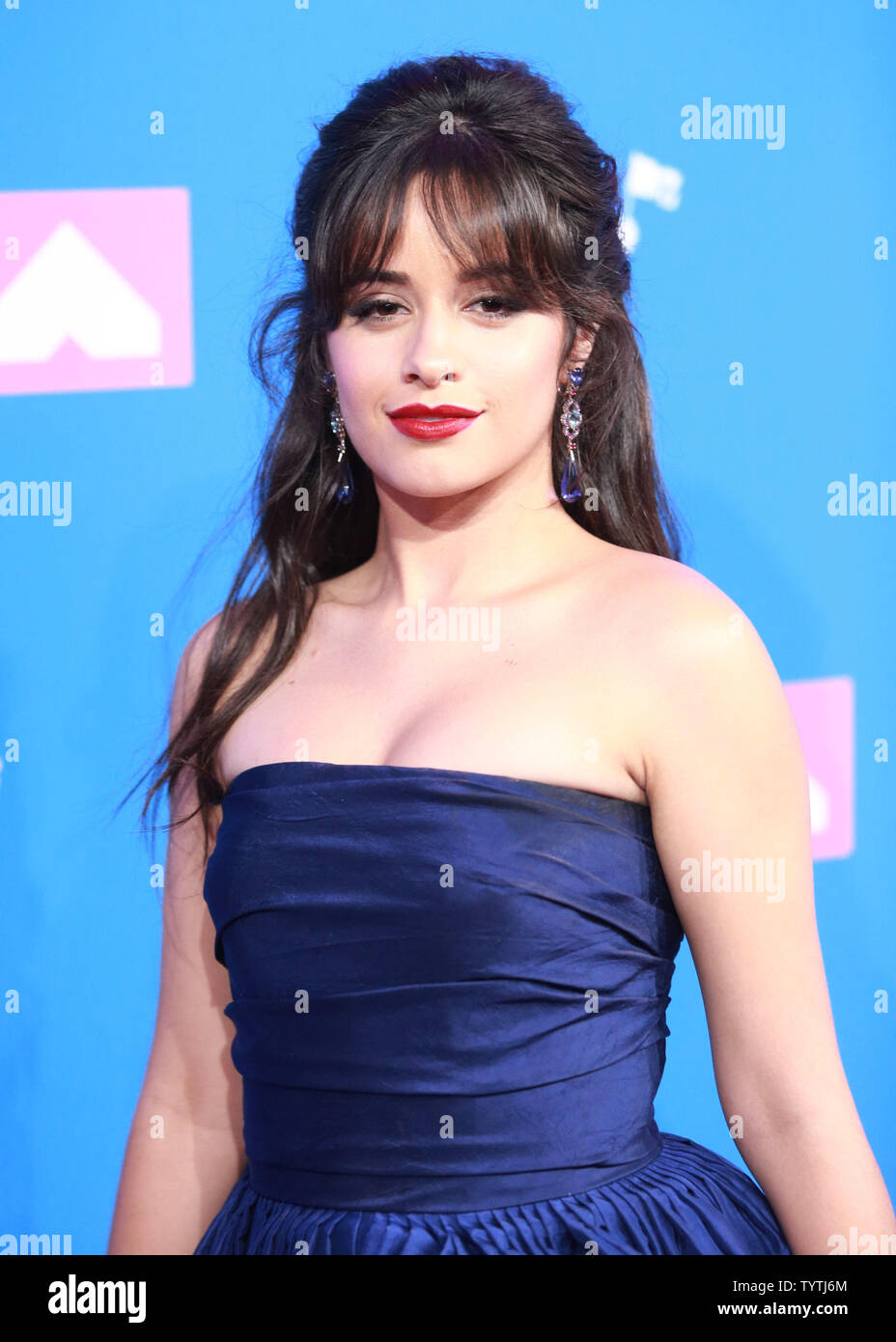 Camila Cabello arrives on the red carpet at the 35th annual MTV Video Music Awards at Radio City Music Hall in New York City on August 20, 2018.    Photo by Serena Xu-Ning/UPI Stock Photo