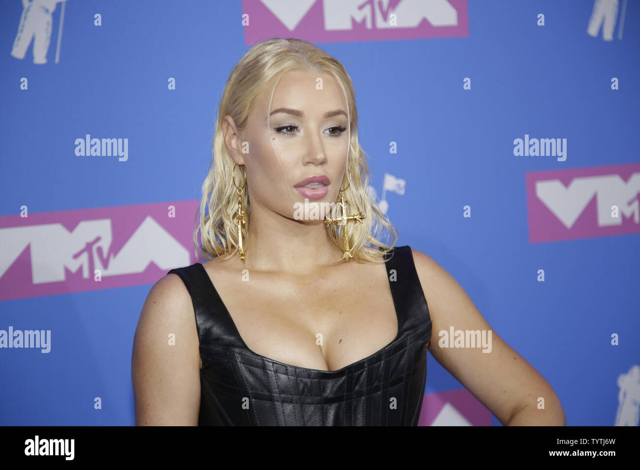 Iggy Azalea arrives on the red carpet at the 35th annual MTV Video Music Awards at Radio City Music Hall in New York City on August 20, 2018.    Photo by Serena Xu-Ning/UPI Stock Photo