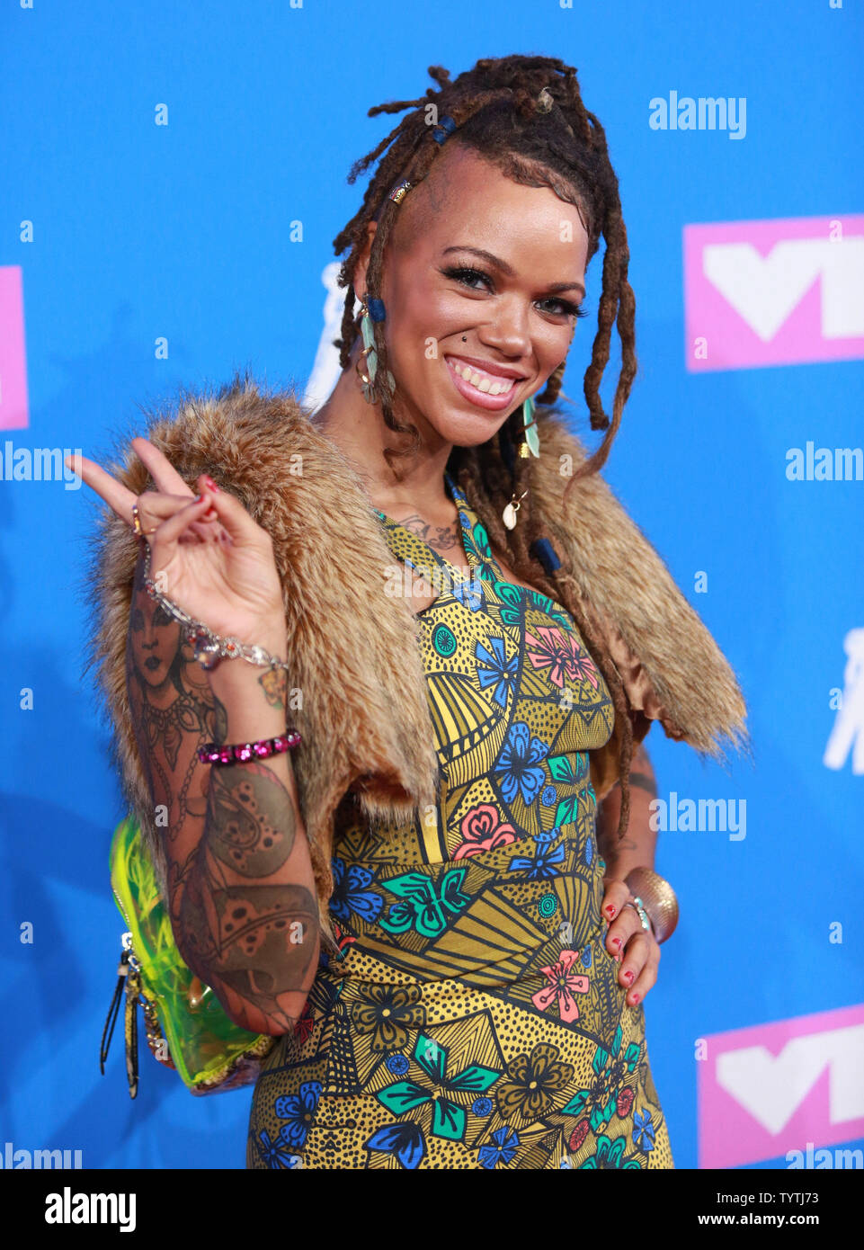 Teirra Mari arrives on the red carpet at the 35th annual MTV Video Music Awards at Radio City Music Hall in New York City on August 20, 2018.    Photo by Serena Xu-Ning/UPI Stock Photo