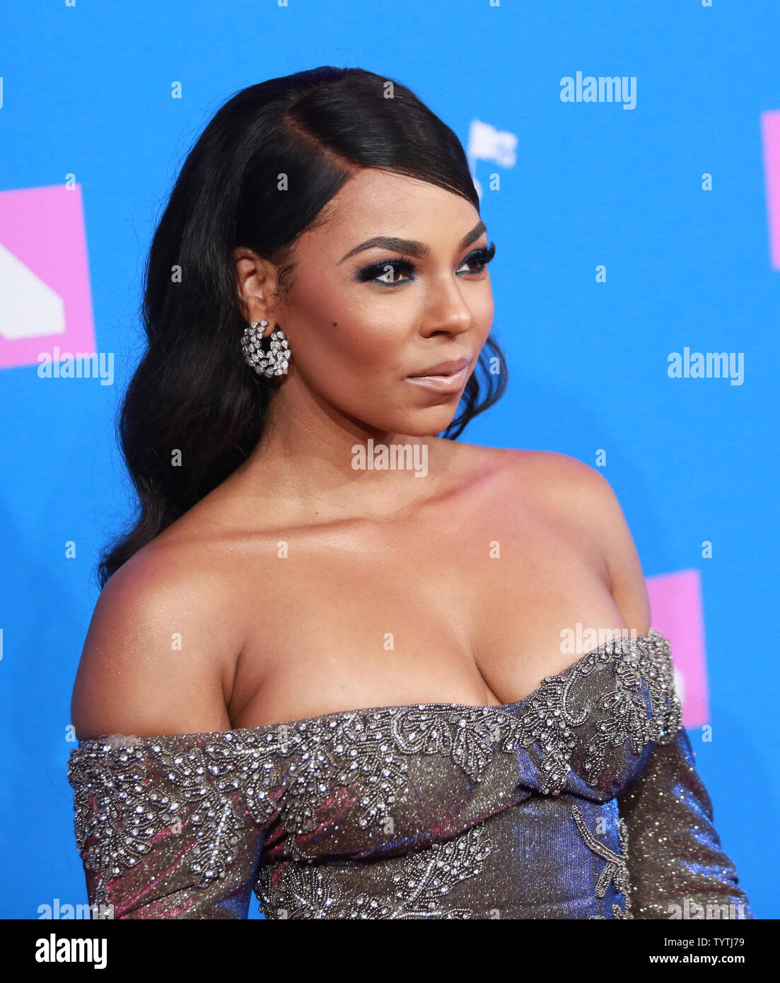 Ashanti arrives on the red carpet at the 35th annual MTV Video Music Awards at Radio City Music Hall in New York City on August 20, 2018.    Photo by Serena Xu-Ning/UPI Stock Photo