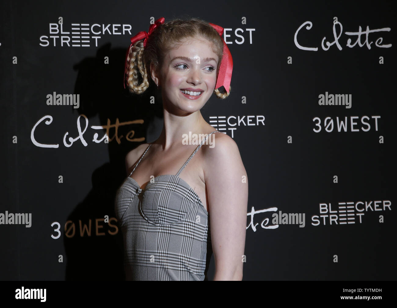Elena Kampouris arrives on the red carpet at the New York screening of 'Colette' at Museum of Modern Art on September 13, 2018 in New York City.     Photo by John Angelillo/UPI Stock Photo