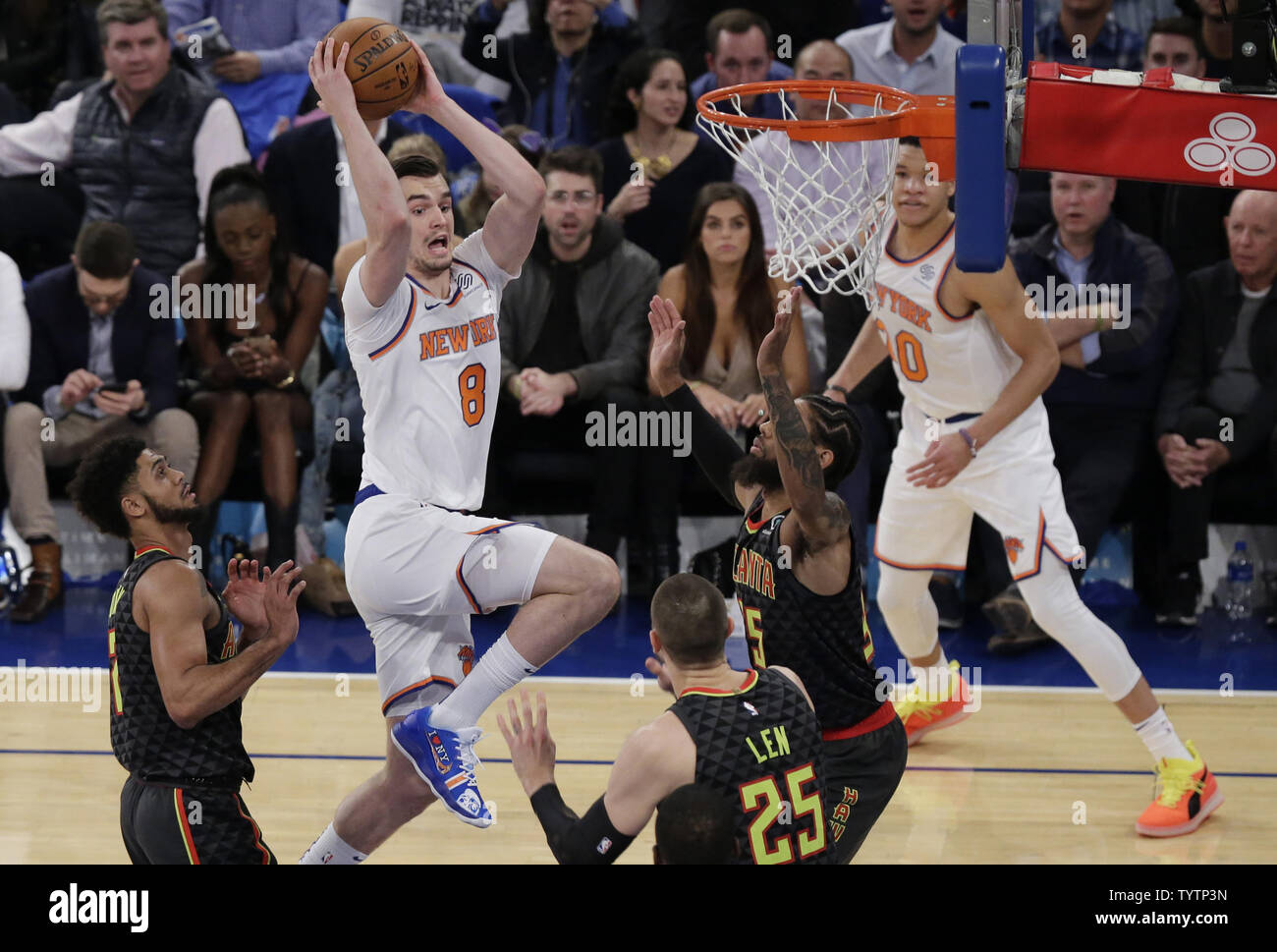 New York Knicks Mario Hezonja drives to the basket in the first ...