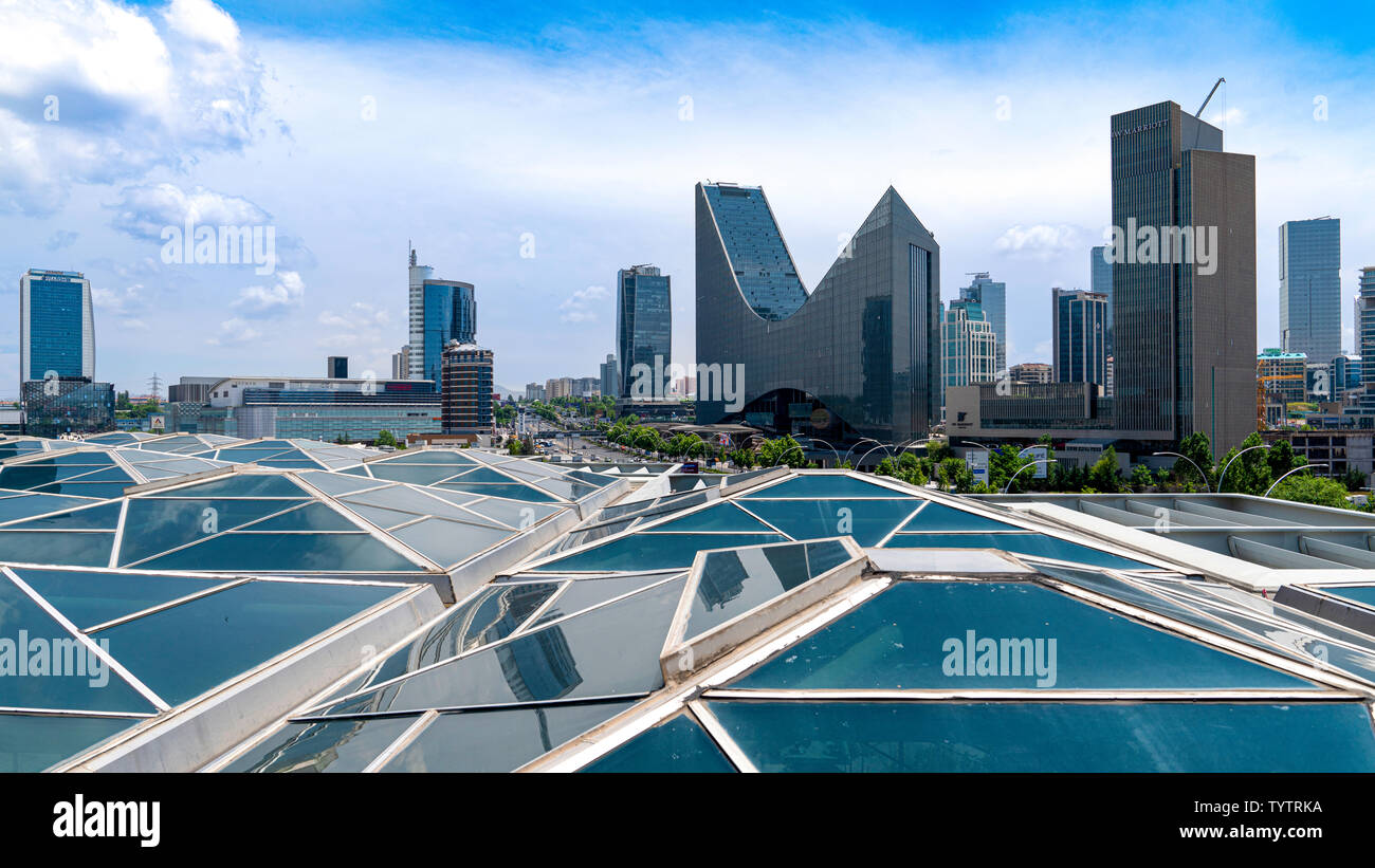 Ankara/Turkey-June 23 2019: Sogutozu district is an emerging skyscrapers area Stock Photo