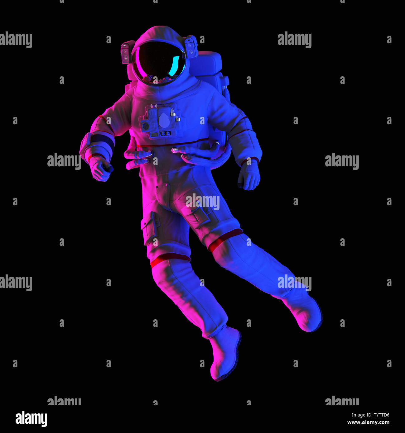 3d rendered abstract rendering of an astronaut Stock Photo