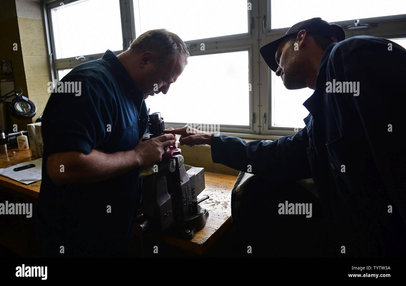 Daniel Laher and Jeffrey Yeargan, special purpose vehicle technicians ...