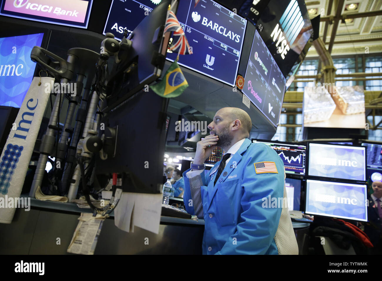 Traders Work On The Floor Of The Nyse At The Opening Bell At