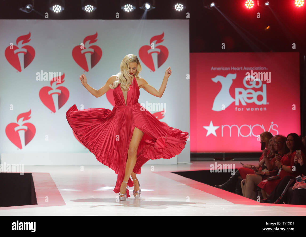 Dorit Kemsley walks on the runway at the 15th Annual Red Dress Collection  fashion show on February 7, 2019 in New York City. Photo by Serena  Xu-NingUPI Stock Photo - Alamy