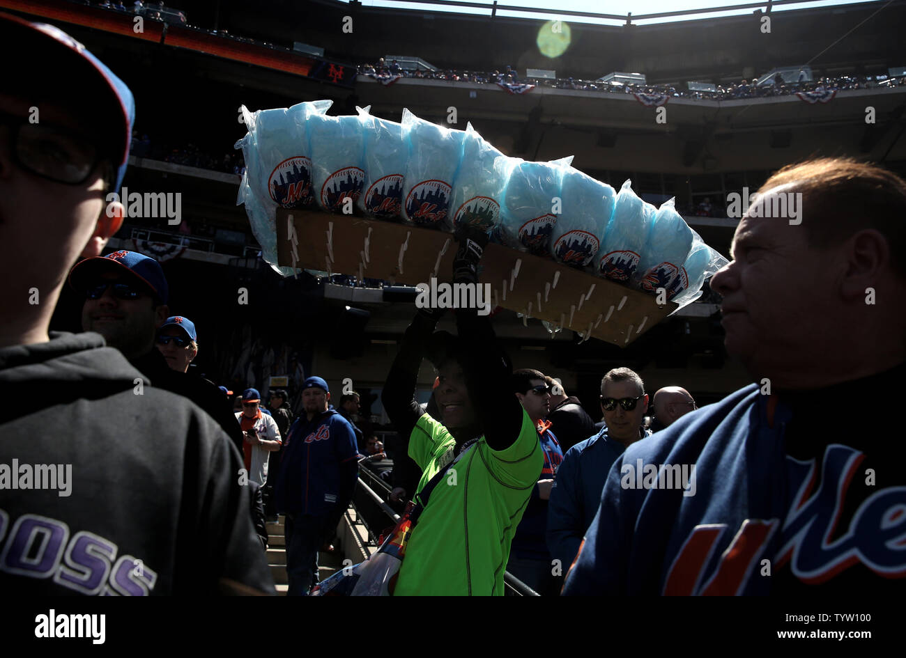A Vendor Sells Cotton Candy During The Game Between The Washington