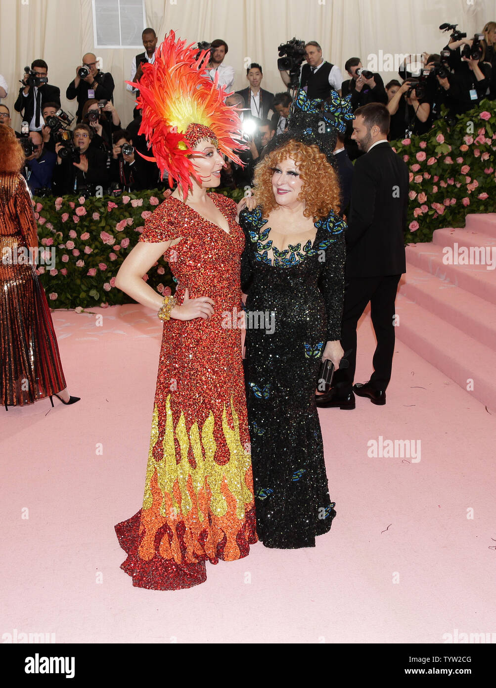 Sophie Von Haselberg and Bette Midler arrive on the red carpet at The