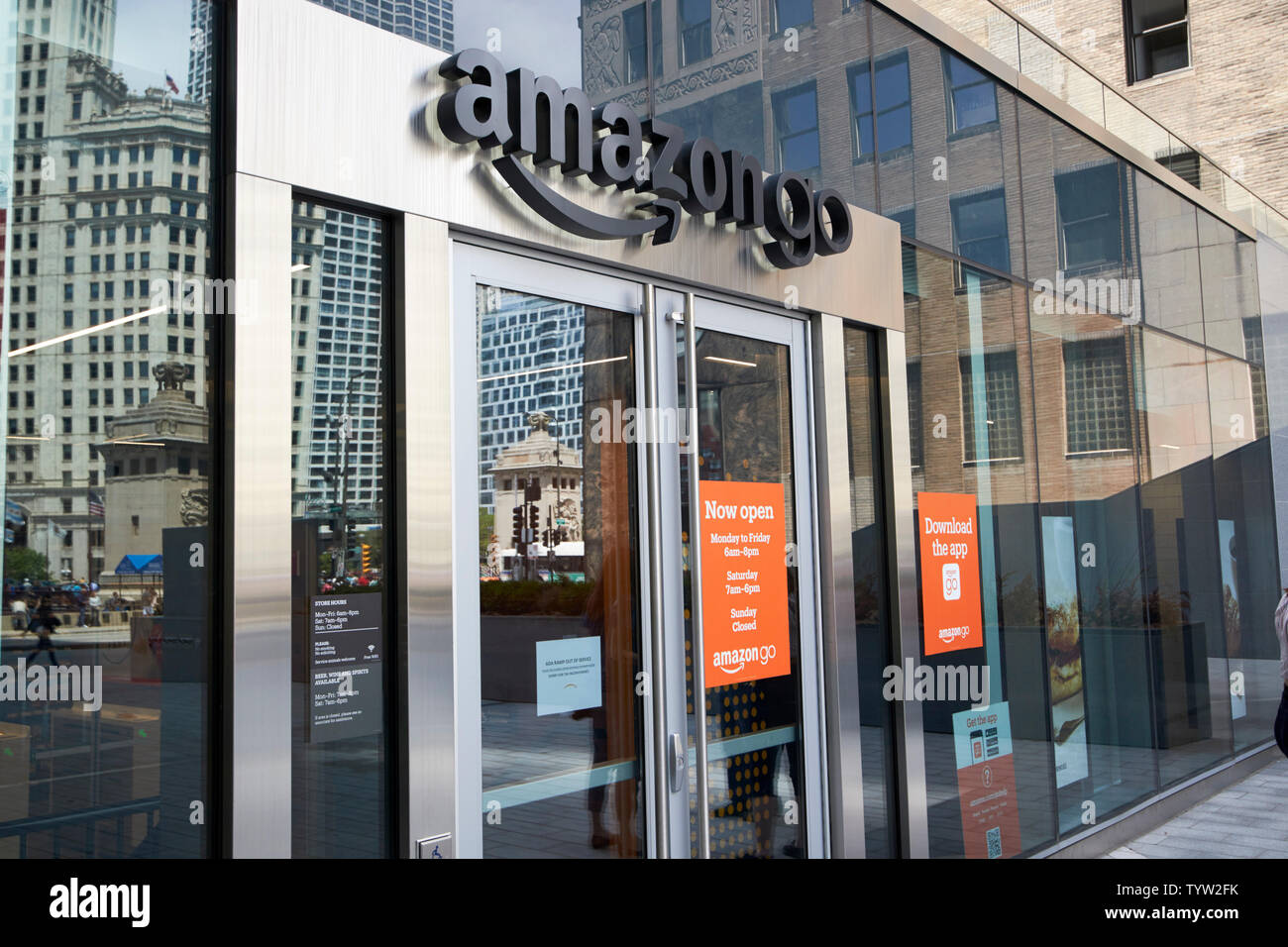Amazon Go convenience store in downtown Chicago IL USA Stock Photo Alamy
