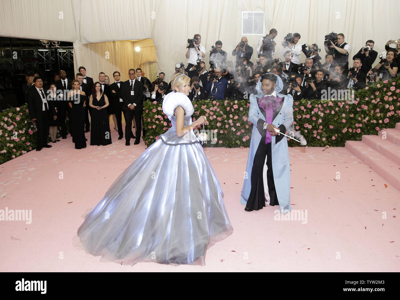 Law Roach and Zendaya arrive on the red carpet at The Metropolitan