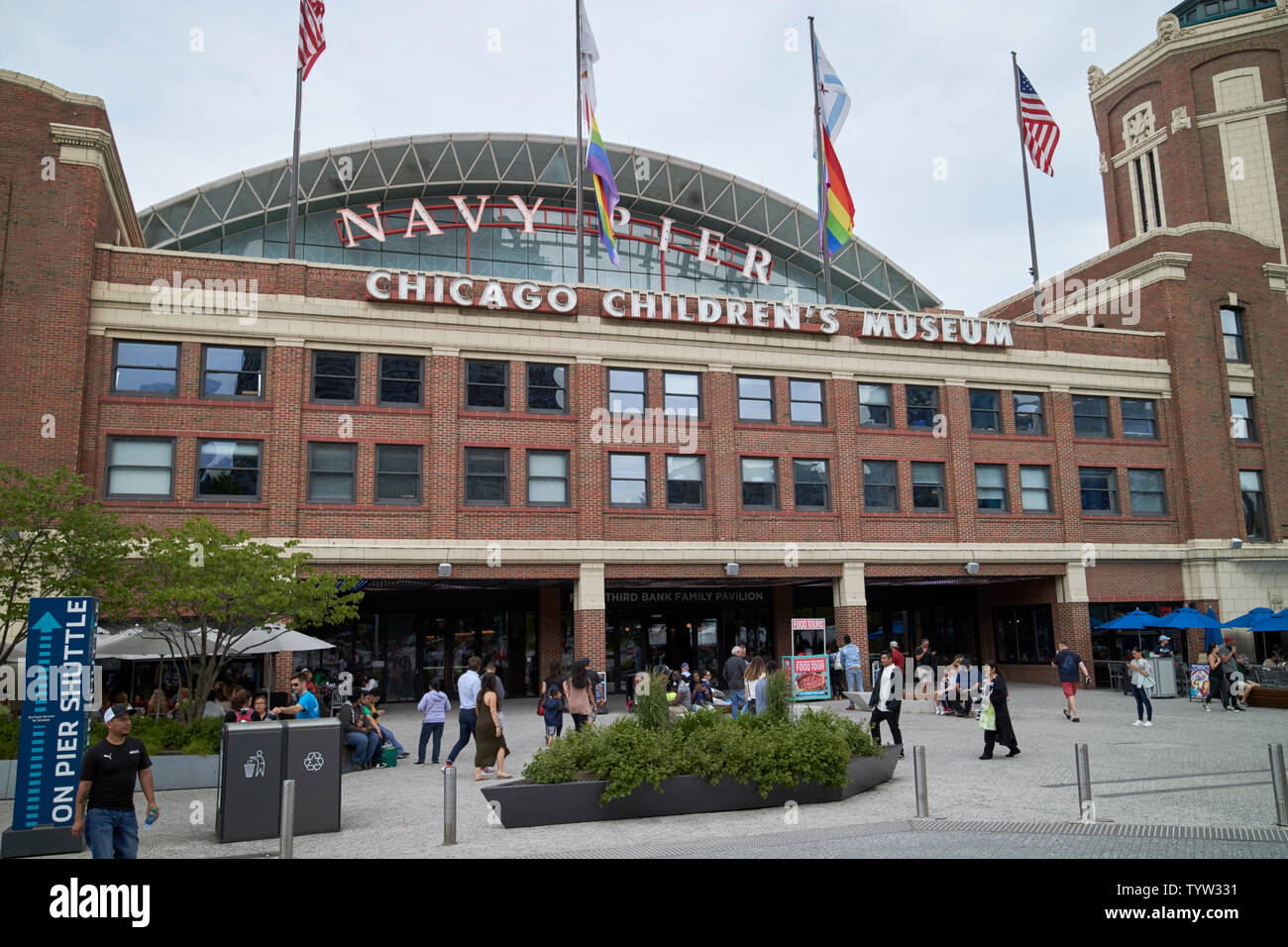 navy pier and chicago childrens museum building Chicago IL USA Stock Photo