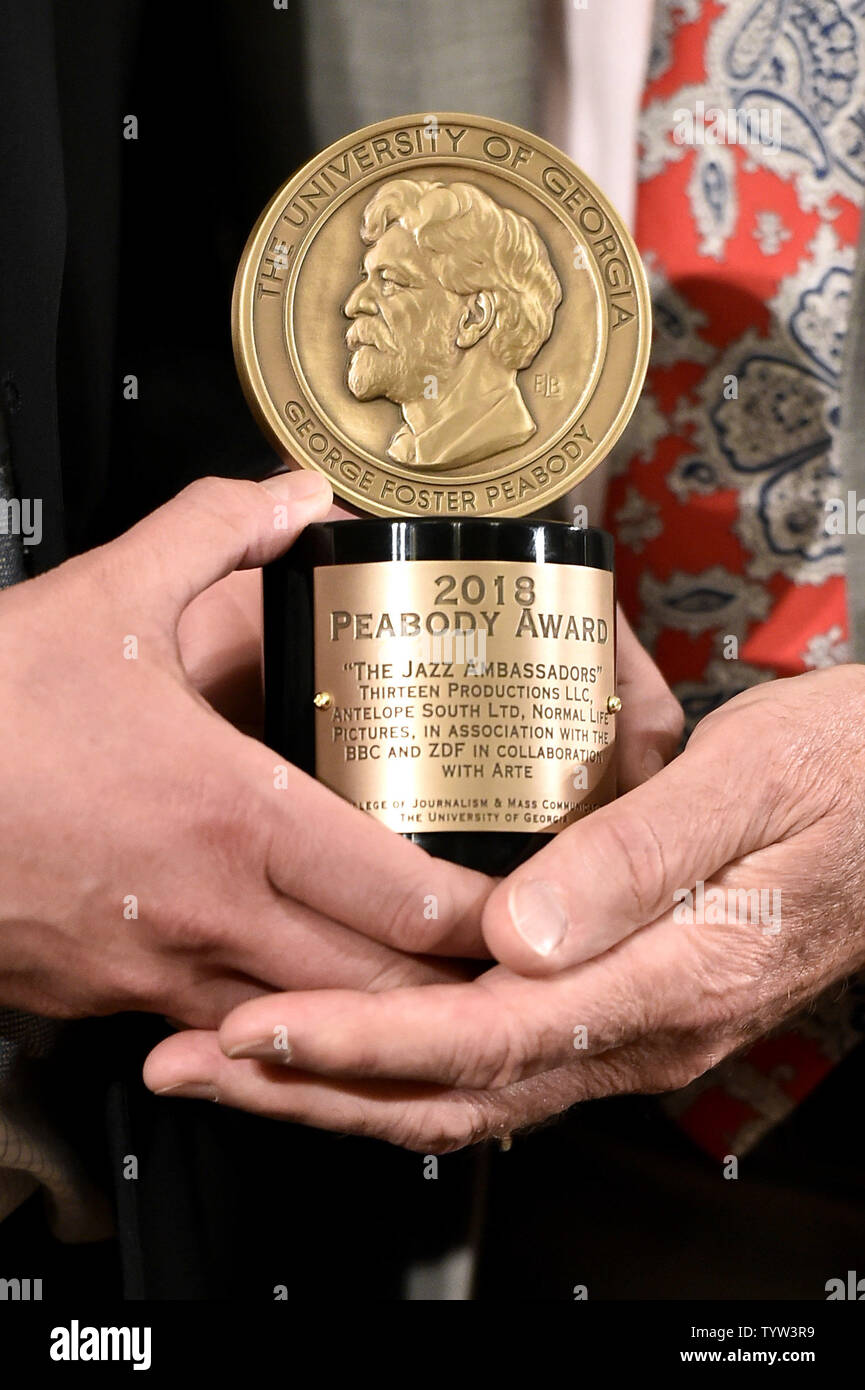 A peabody award is pictured in the press room of the 78th Annual
