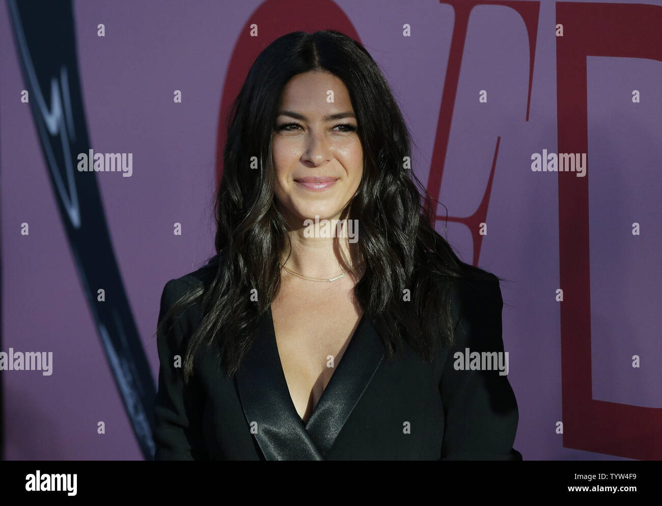 Rebecca Minkoff arrives on the red carpet at the 2019 CFDA Fashion