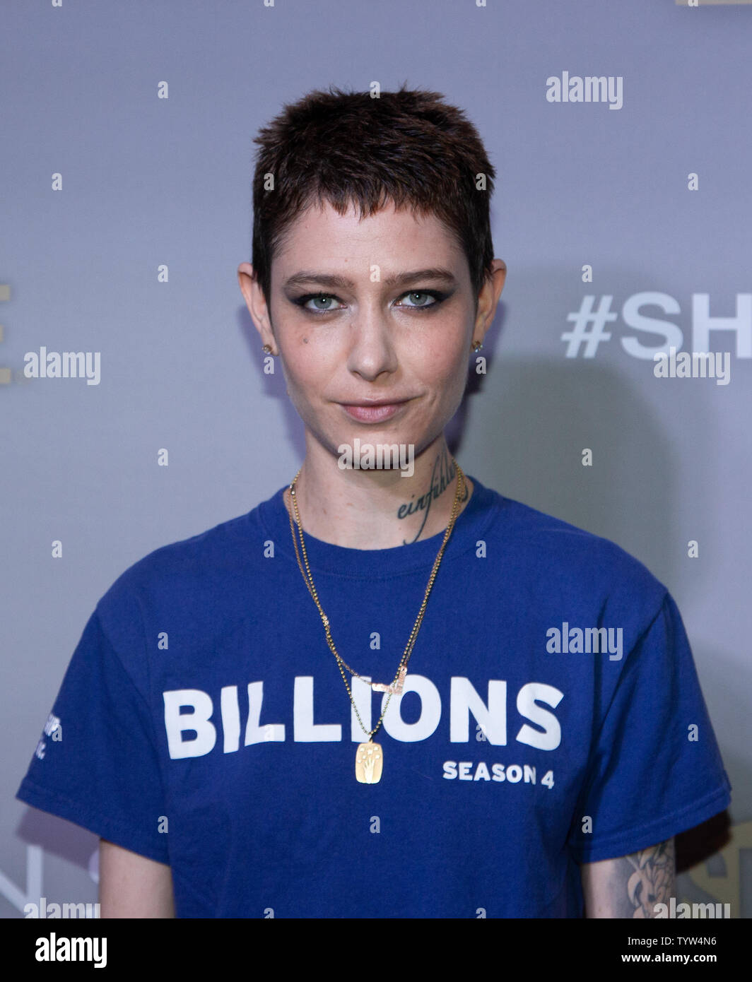 Asia Kate Dillon arrives on the red carpet at the FYC Event for the Showtime Drama Series Billions on June 3, 2019 in New York City.   Photo by Serena Xu-Ning/UPI Stock Photo