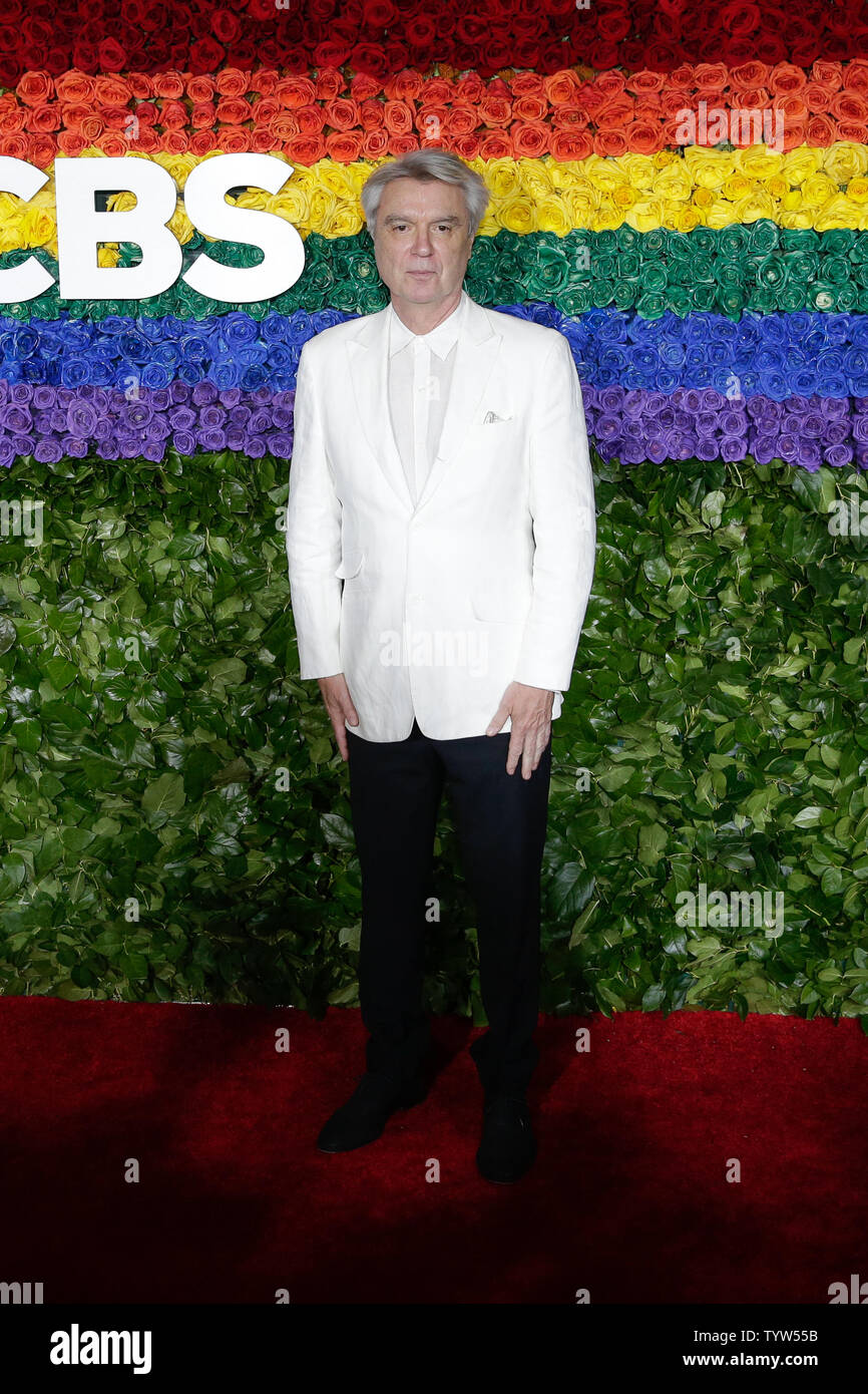 David Byrne arrives on the red carpet at The 73rd Annual Tony Awards at Radio City Music Hall on June 9, 2019 in New York City.   Photo by John Angelillo/UPI Stock Photo