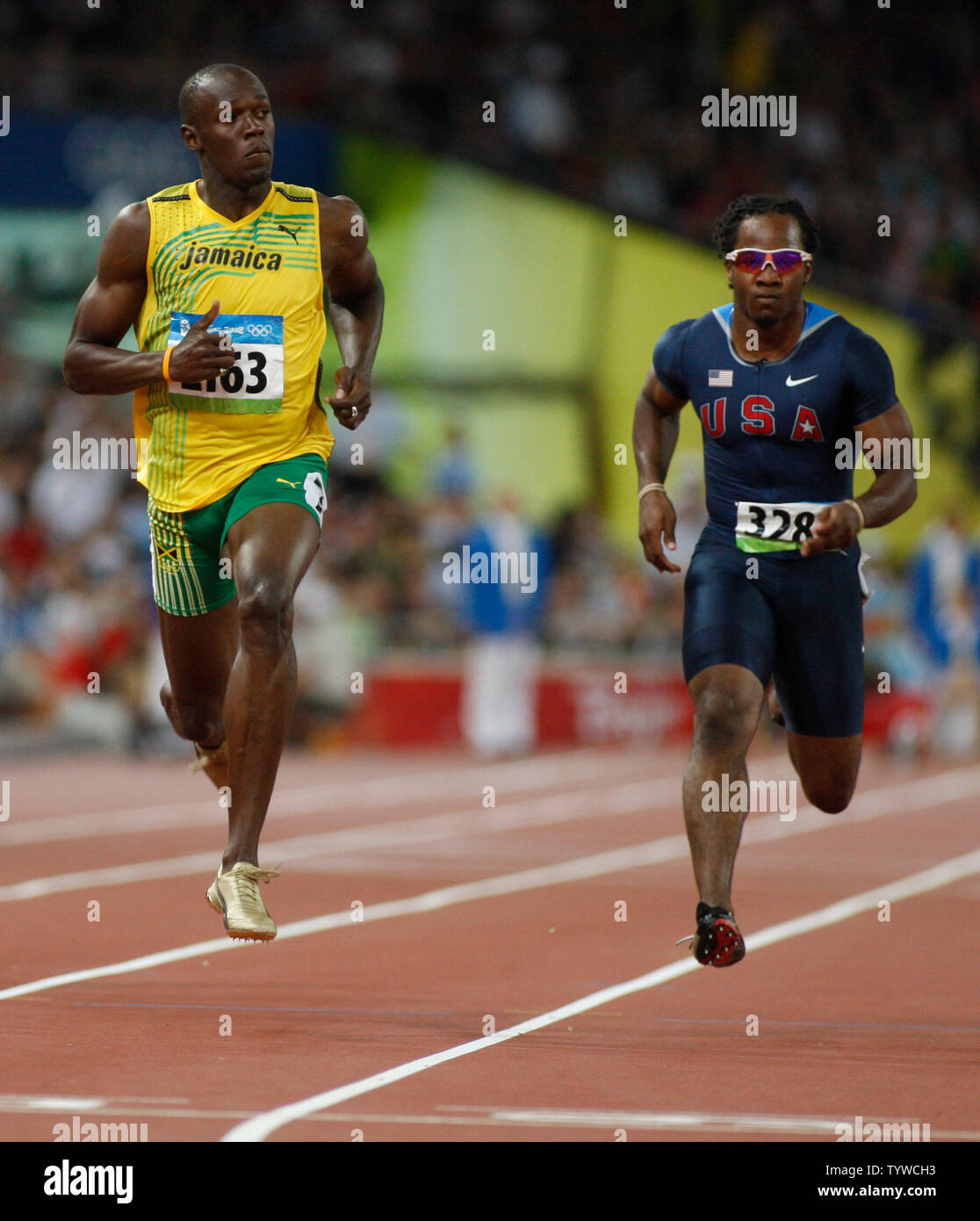 Usain Bolt 100m Beijing High Resolution Stock Photography And Images Alamy