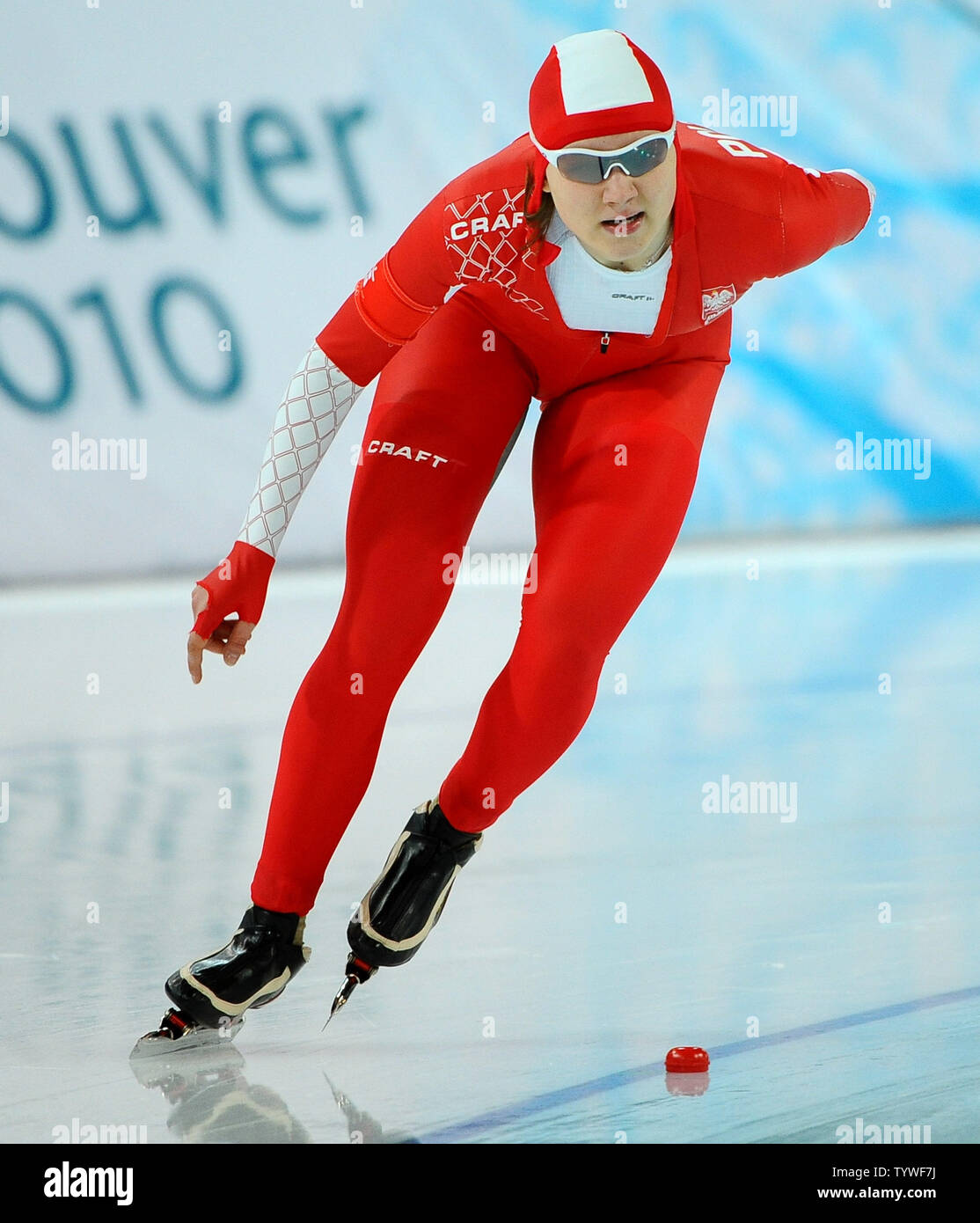 79 competes in women's 3000 meter speed skating at the Richmond Olympic Oval in Vancouver, Canada, during the 2010 Winter Olympics on February 14, 2010.     UPI/Roger L. Wollenberg Stock Photo