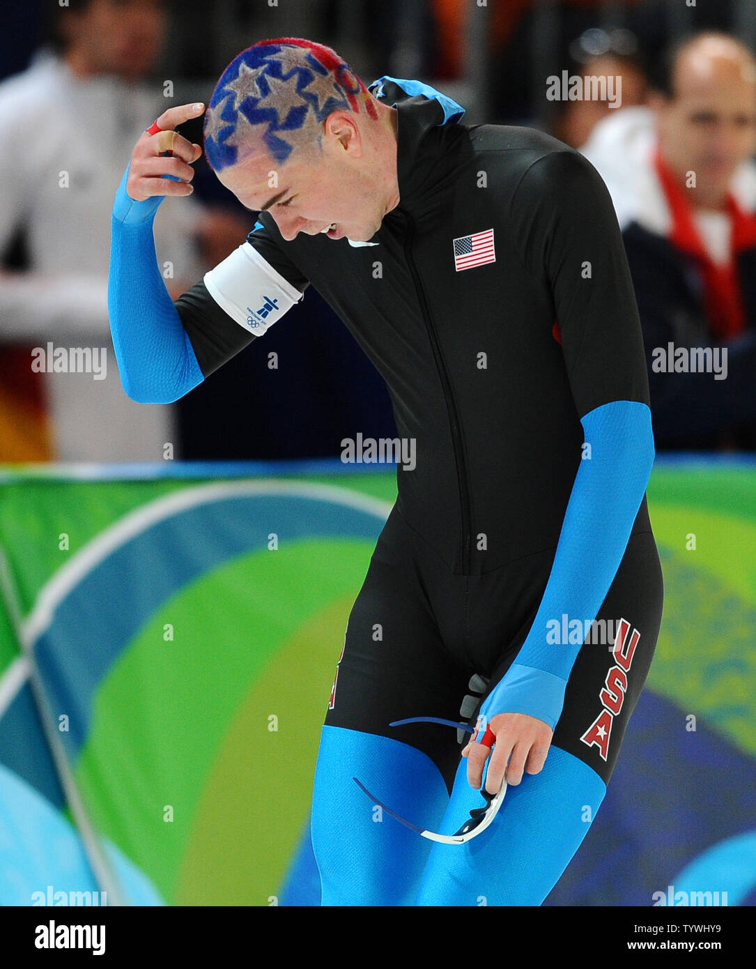Usa S Ryan Bedford Points To His Hair Cut And Dyed Like An