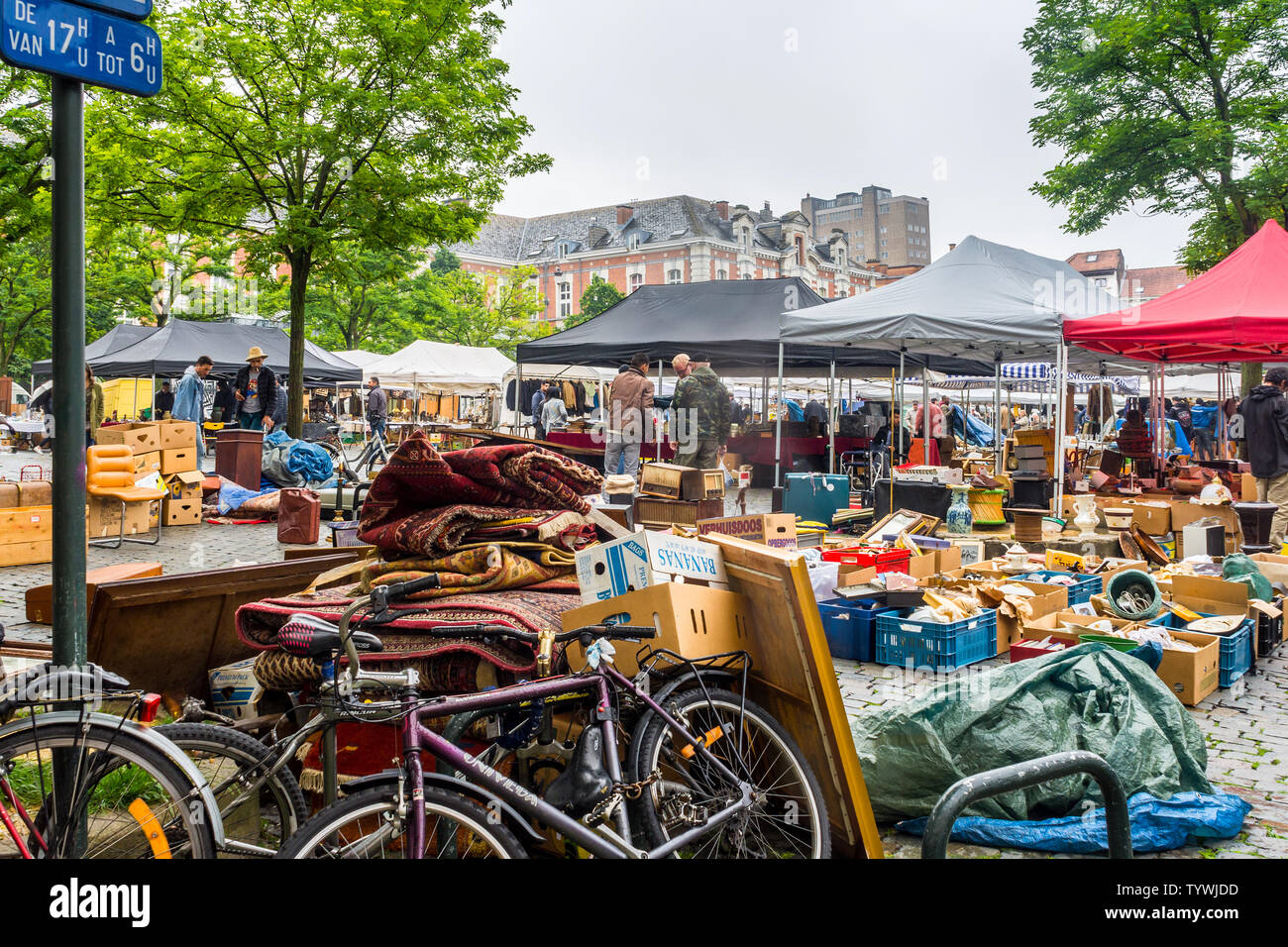 Brussels flea market hires stock photography and images Alamy