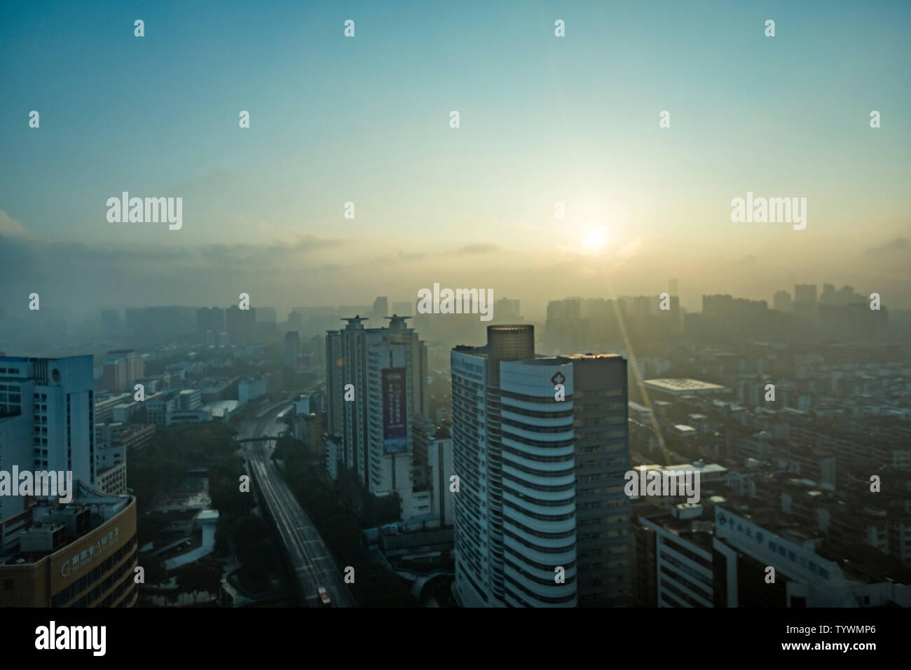 Bird's eye view of Guangzhou Stock Photo - Alamy